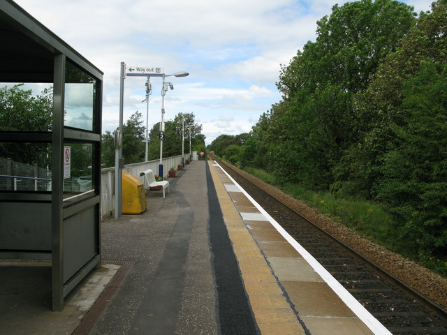 Kilmaurs railway station, looking North