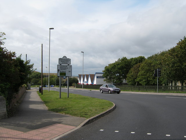 B3156 at its junction with B3154