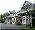 Scaffolding on Llanfair Grange, Llandovery