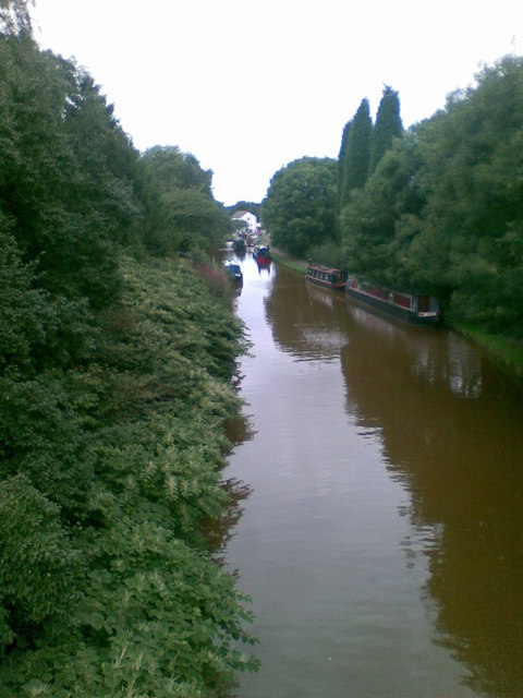 Looking down onto canal