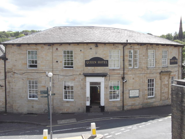 "The Queen Hotel" (Pub) Rise Lane, Todmorden, Yorkshire OL14 7AA