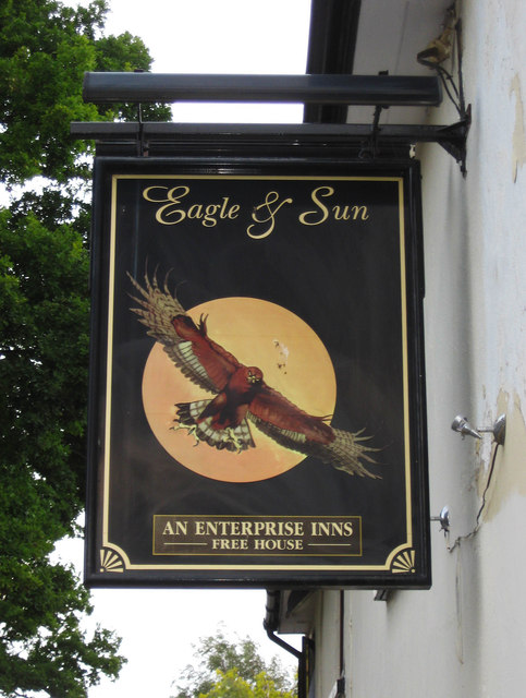 Eagle & Sun (2) - sign, Hanbury Road,... © P L Chadwick cc-by-sa/2.0 ...