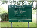 Noticeboard at the Isle of Wight Crematorium