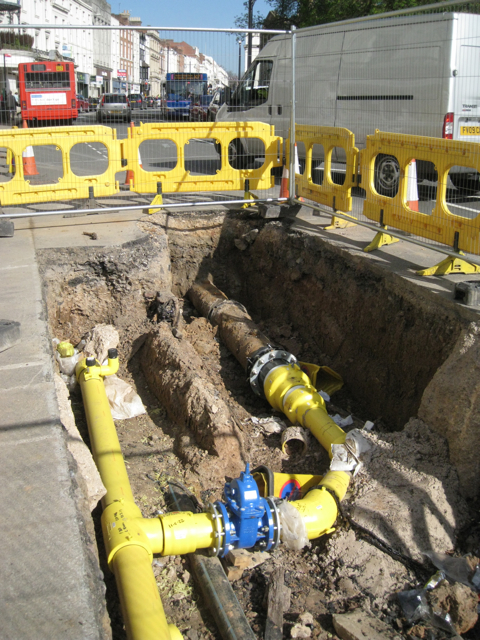 Gas mains replaced in the Parade © Robin Stott :: Geograph Britain and