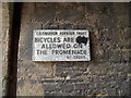 Bicycles are not allowed on the promenade, Caernarfon