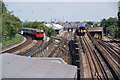 Converging rail tracks near Wimbledon