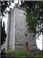 SN6759 : Tower of St Caron's Church, Tregaron by John Lord