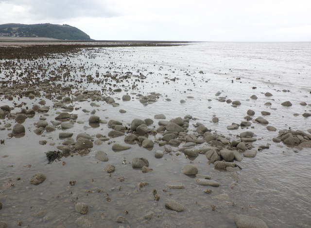 The water's edge at low tide, Dunster beach