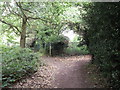 Footpath junction near Chislehurst Cemetery