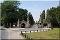 The entrance to Morden Cemetery