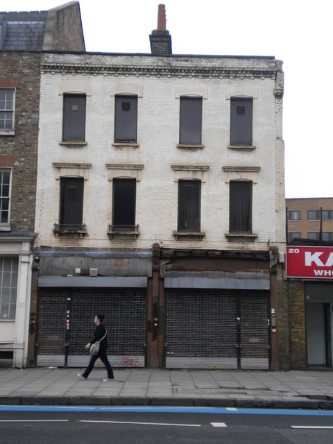 Disused shops, 22-24 Whitechapel Road E1