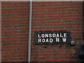 Street sign, Lonsdale Road NW6