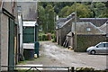 Farm buildings and phone box, Fairnilee