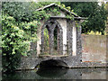 TQ2162 : Bridge over Lake, Bourne Hall, Ewell West, Surrey by Christine Matthews