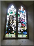 SU6345 : St Martin, Ellisfield: stained glass window (2) by Basher Eyre