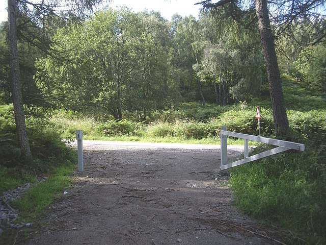 Gated access to Old Military Road over Cairn O'Mounth