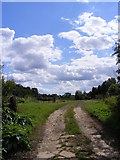 TM2160 : Footpath to Framsden Road Entrance to Fenn Cottages by Geographer