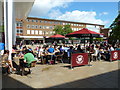 Coffee and a chat in Queens Square