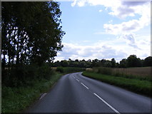 TM1958 : B1077 near the footpath to Framsden by Geographer