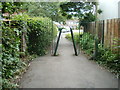 Barrier on a path from Old Bedwas Road to Llanfedw Close, Caerphilly