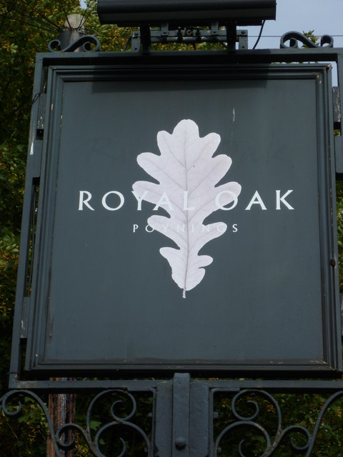 Sign at "Royal Oak" in Poynings