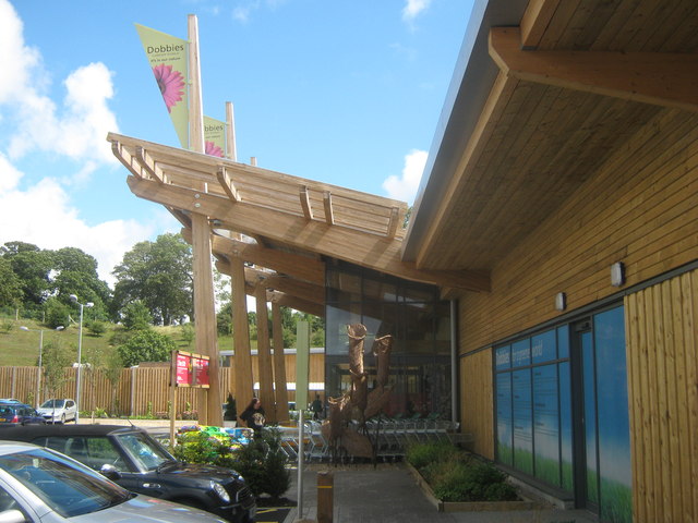 Entrance to Dobbies Garden Centre