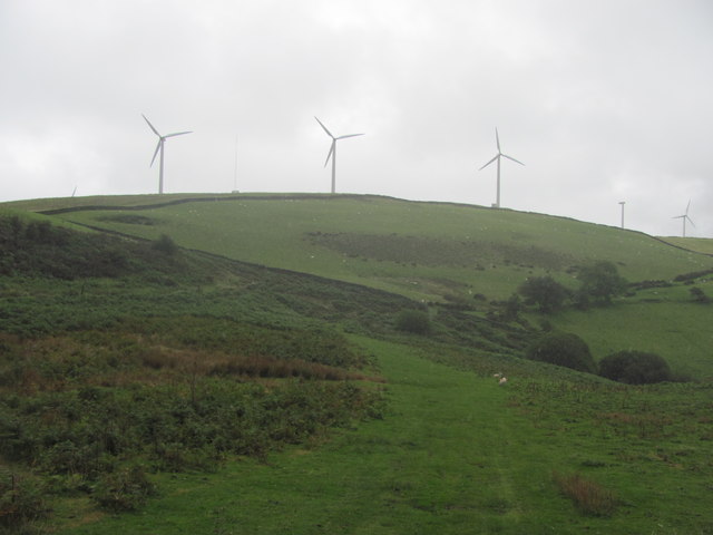 Wind farm on Mynydd Maendy