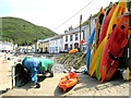 Kayaks at Llangrannog slipway