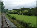 SJ2107 : Track curving along the side of Nant-y-Caws valley by Christine Johnstone