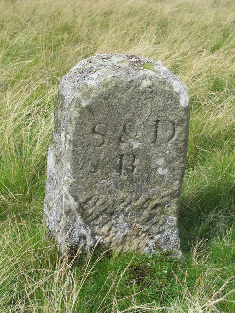 Marker stone of the former Stockton & Darlington Railway