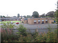 Meole Brace bowling club from railway