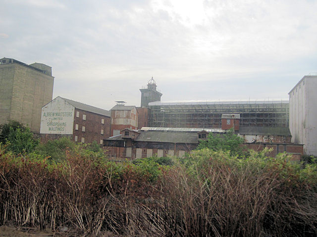 Ditherington Flax Mills from the railway