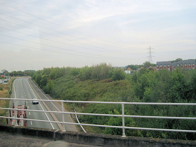 A5124 looking towards Battlefield Roundabout