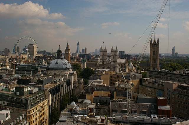 View of Westminster Abbey and environs