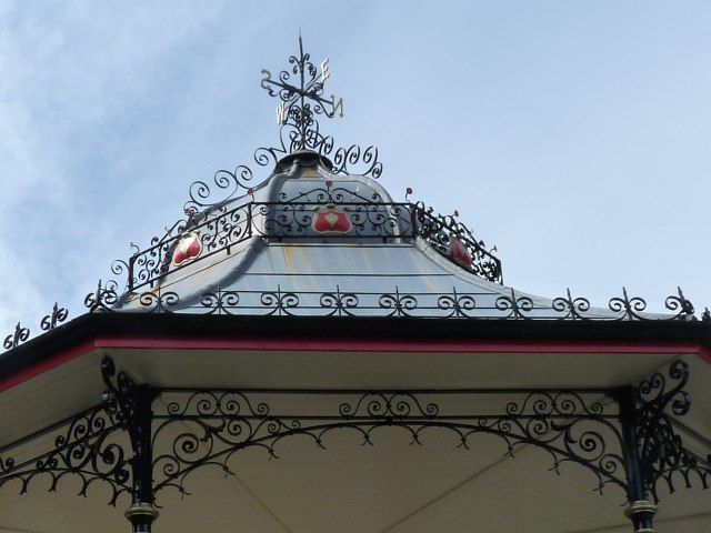 Roof detail of the bandstand, Bedwellty Park