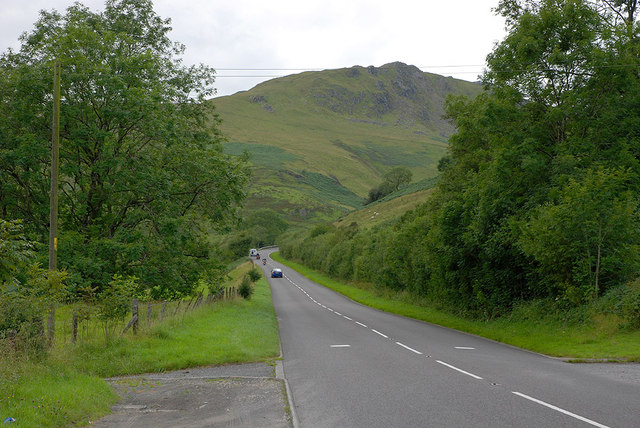 The A470 at the head of Cwm Cerist