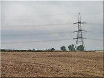 SE5015 : Power line crossing above the stubble by Christine Johnstone