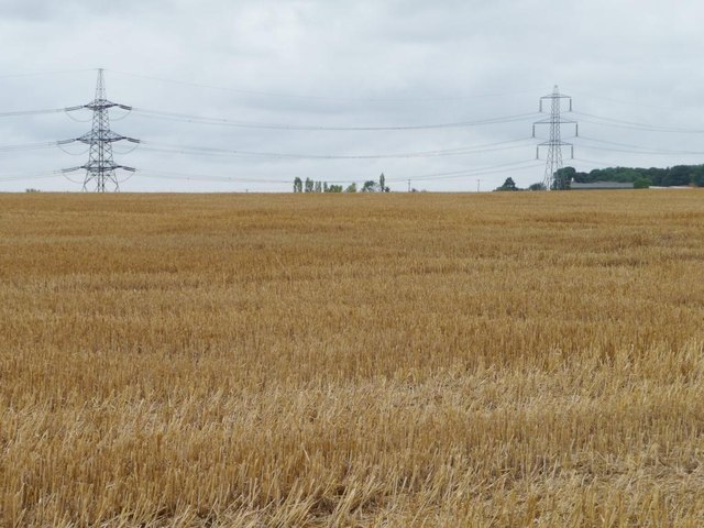 Pylons crossing Wood Field