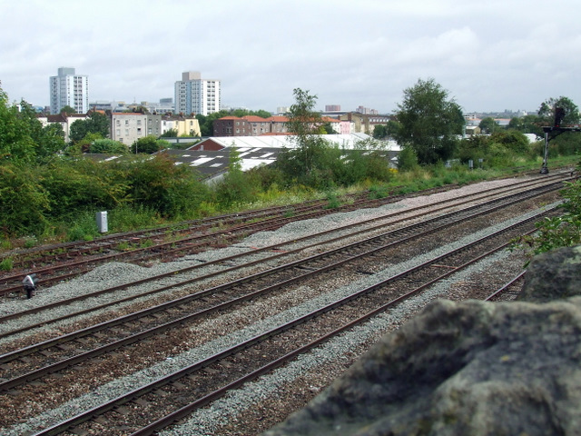 Railway tracks at Victoria Park