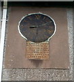 Inscription and old clock, Capel Ty