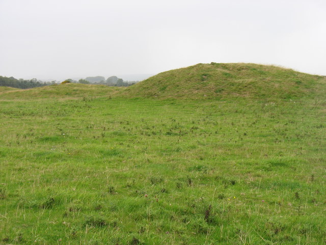 Tumuli on North Hill, near Priddy