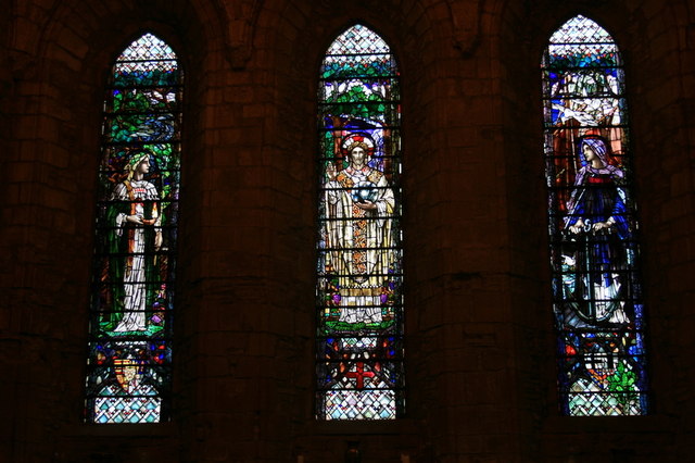 The eastern windows of Dornoch cathedral