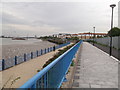 TQ4479 : Thames Path and Thames Cycle Route to Thamesmead by David Anstiss