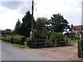 Monk Soham Telephone Box & Entrance to Old Post Office Cottage