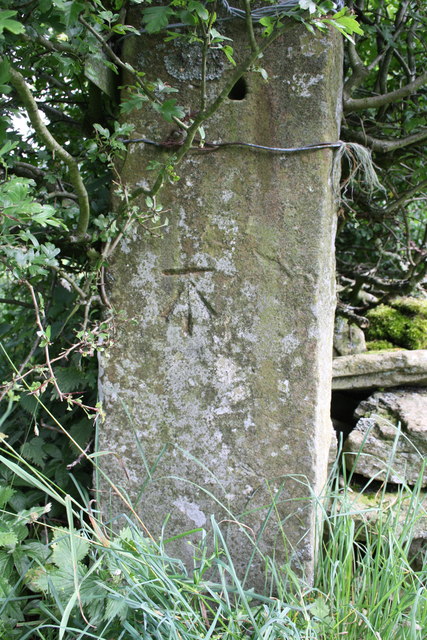 Benchmark on gatepost at Gastack Beck Bottom