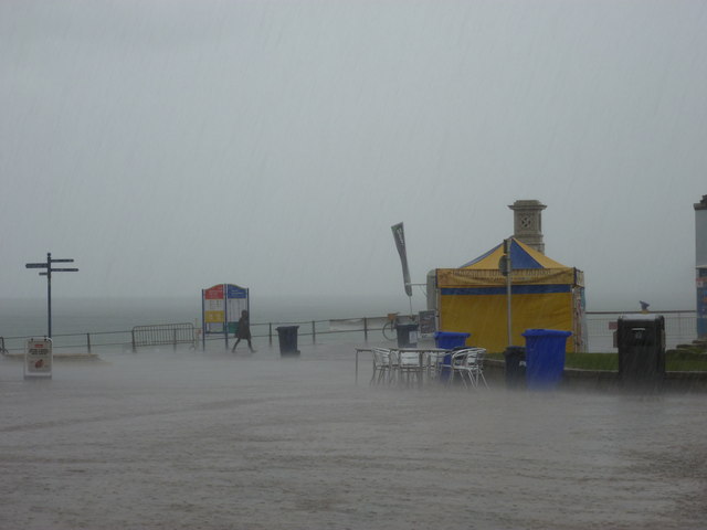 Bournemouth: downpour at the Pier Approach