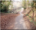 Footpath approaches NE portal of Cwmbran canal tunnel