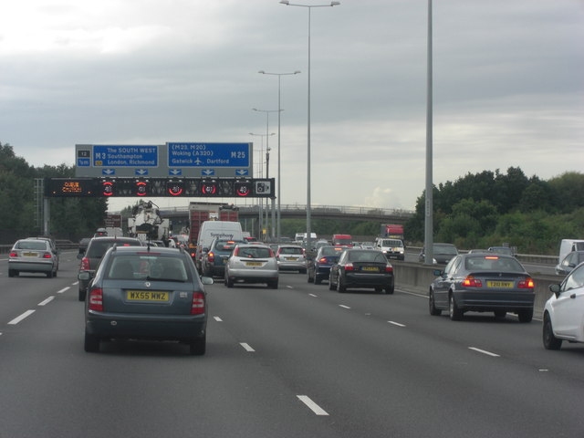 M25 gantry for Junction 12 and... © Stuart Logan :: Geograph Britain ...