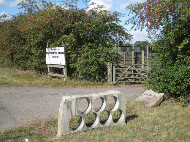 Entrance to closed garden centre 
