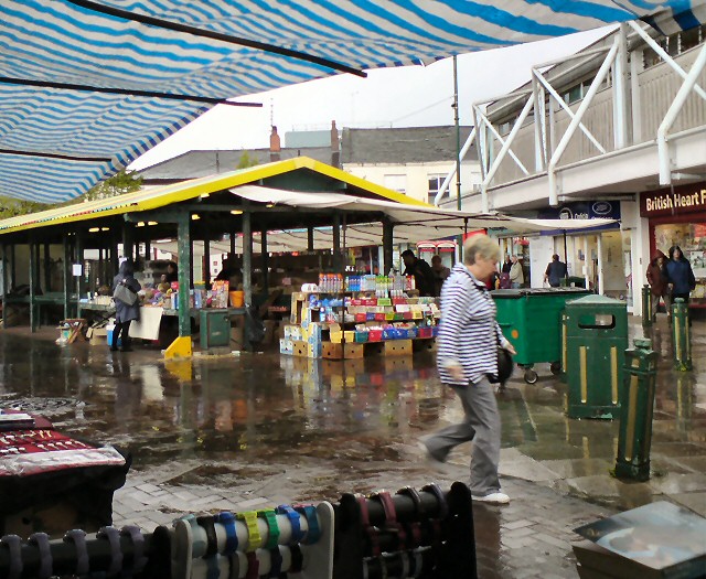 Heavy rain on Hyde Market